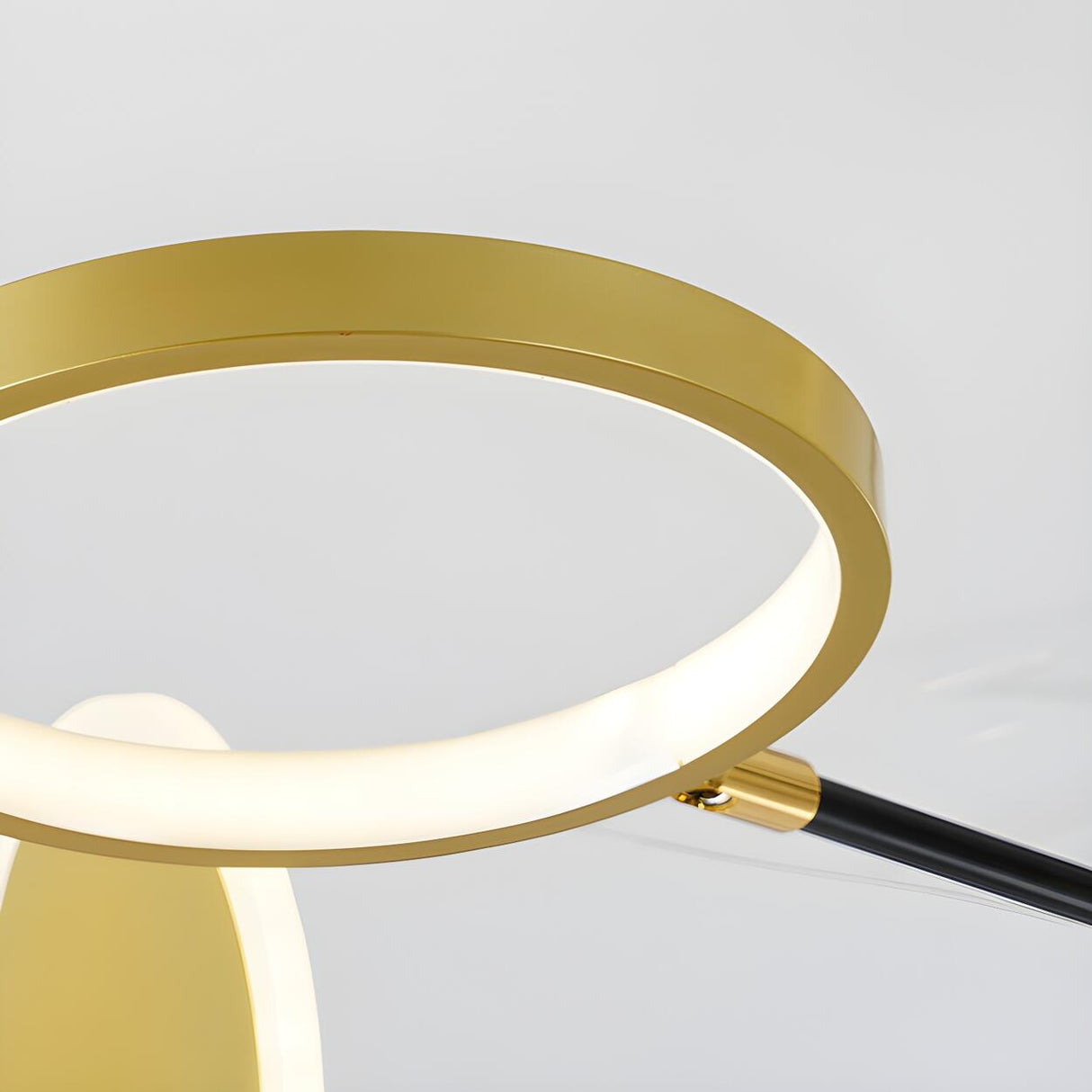 Modern Unique Starburst Metal Ceiling Fan with Light Image - 12