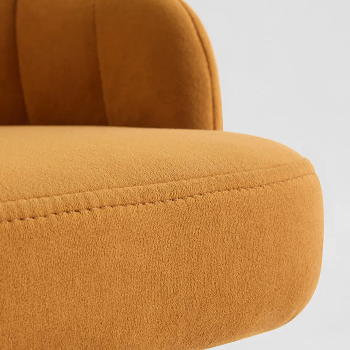 Modern Upholstered Apricot Rectangular Bar Stools with Arms Image - 11