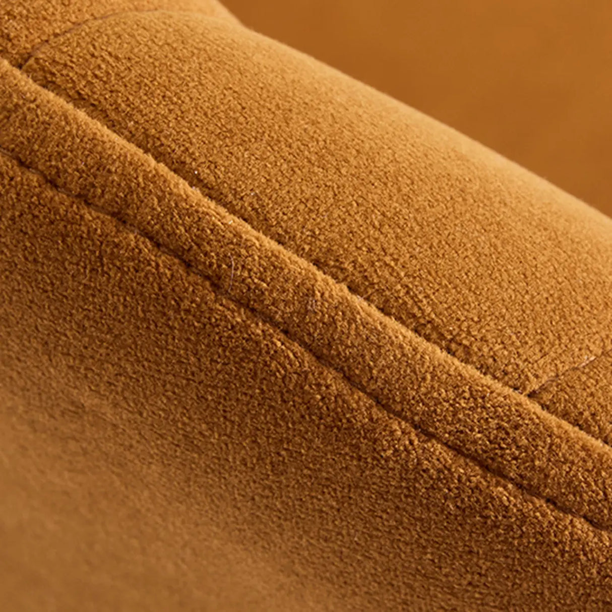 Modern Upholstered Apricot Rectangular Bar Stools with Arms Image - 6