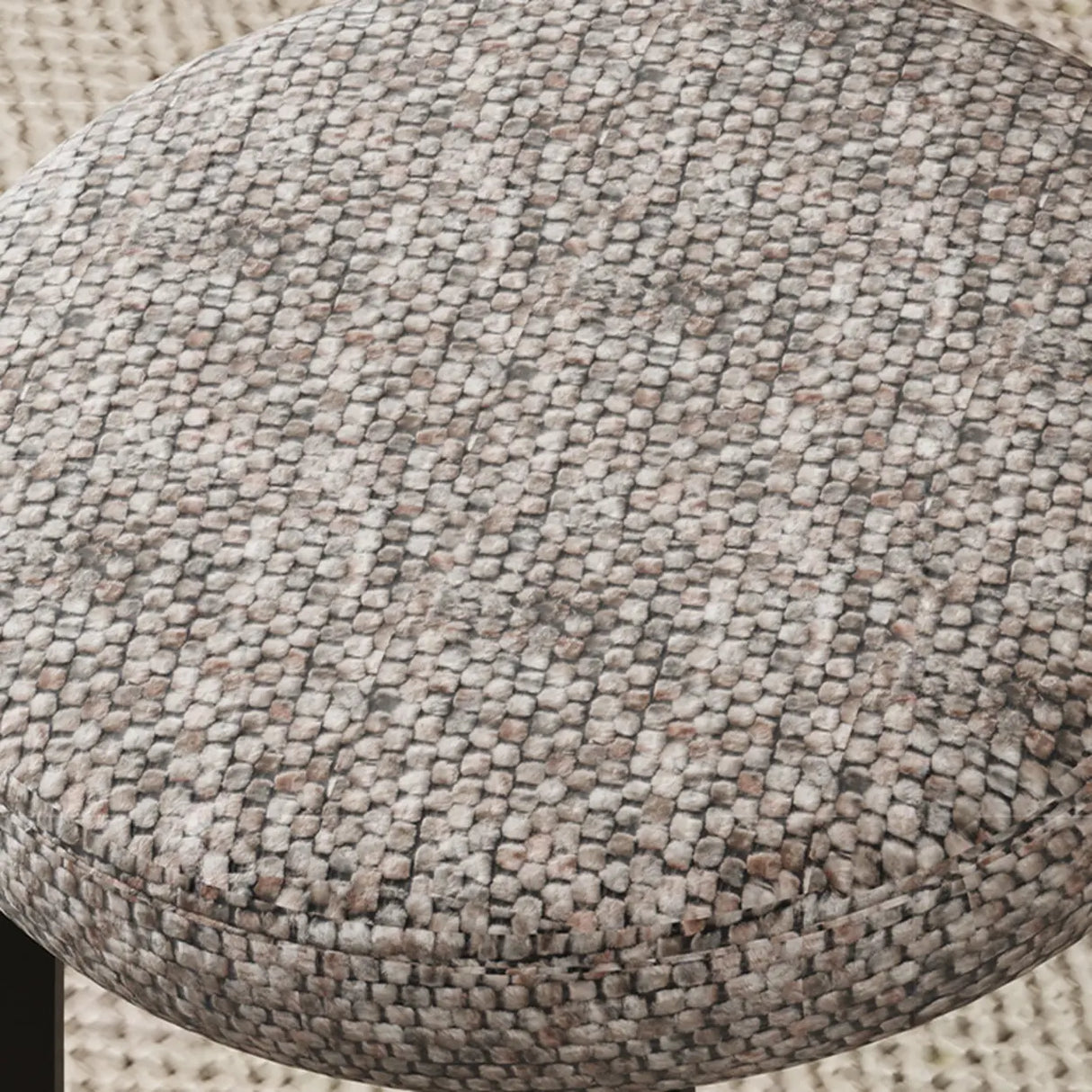 Modern Upholstered Curved Back Armless Wood Dining Chair Image - 4