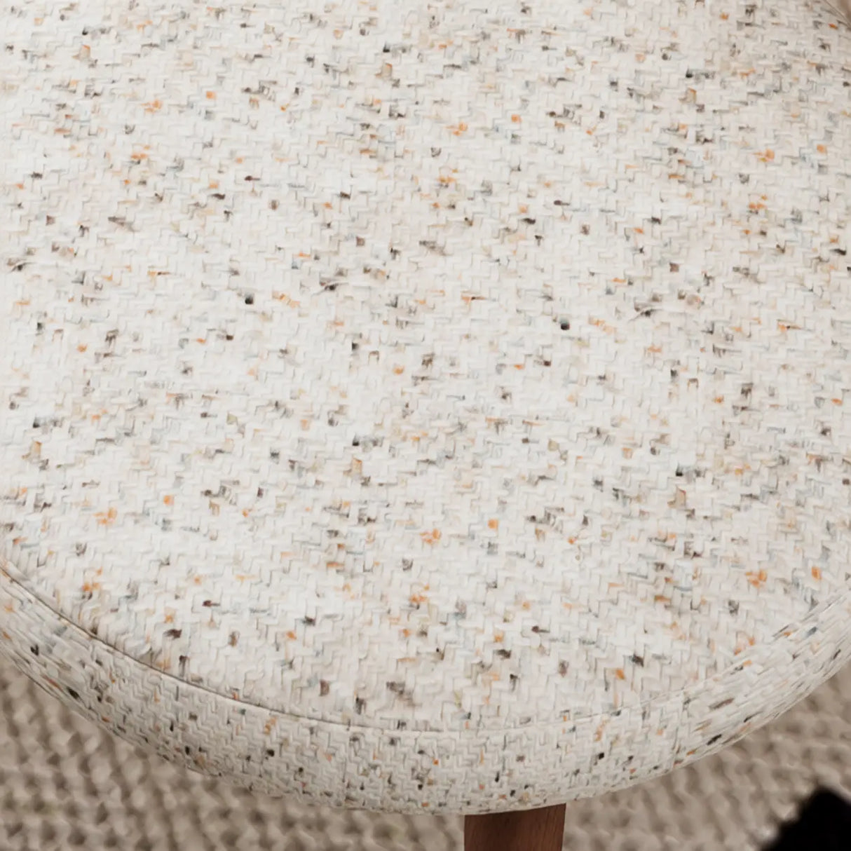 Modern Upholstered Curved Back Armless Wood Dining Chair Image - 6