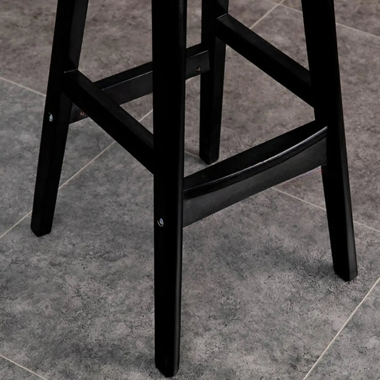 Modern Upholstered Low Back Bucket Bar Stool with Footrest Image - 11