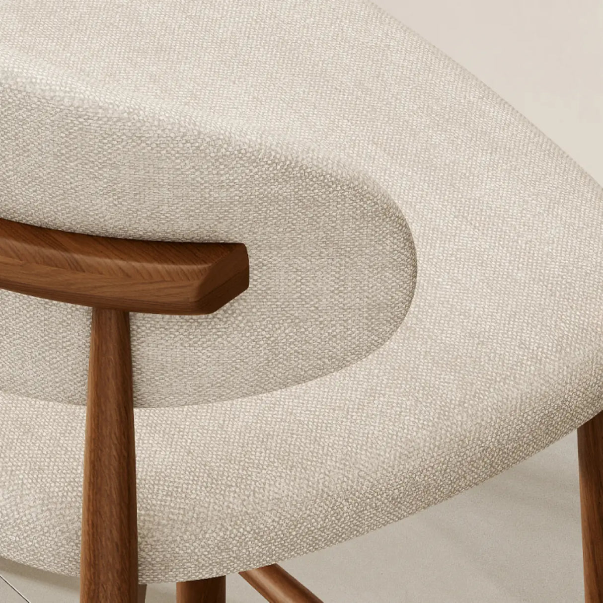 Modern Upholstered Low Back Footrest Counter Height Bar Chair Image - 13