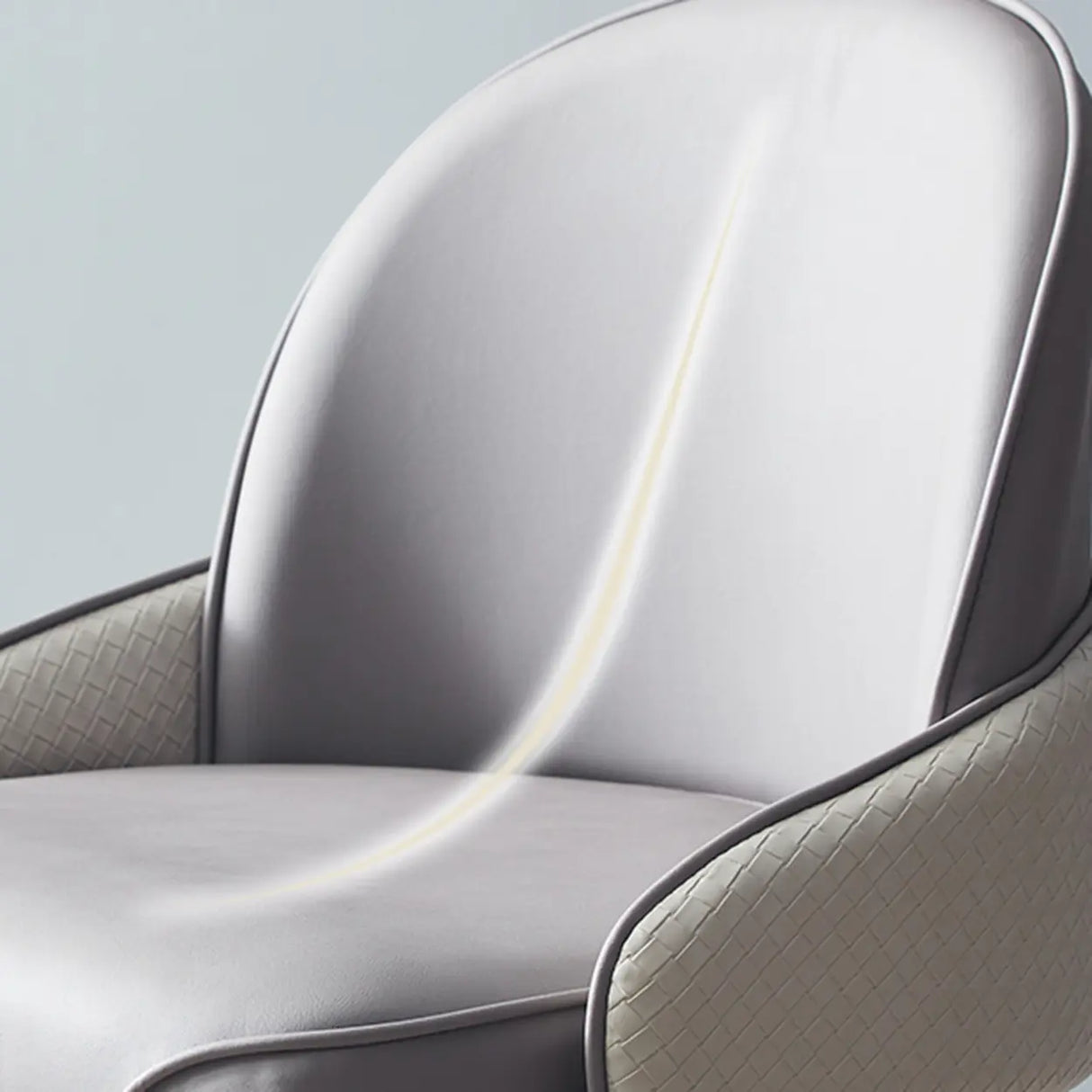 Modern Upholstered Swivel Leather Bar Stool with Metal Legs Image - 8
