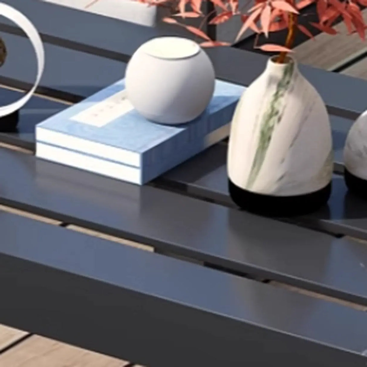 Modern UV Resistant Upholstered White Patio Conversation Set Image - 10