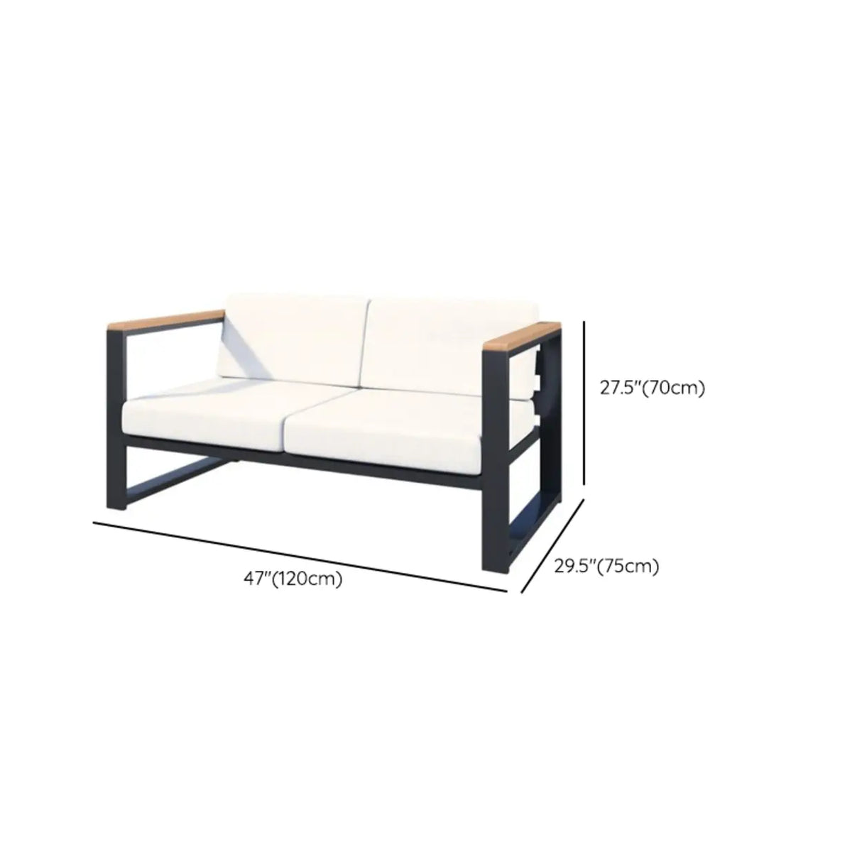 Modern UV Resistant Upholstered White Patio Conversation Set Image - 21