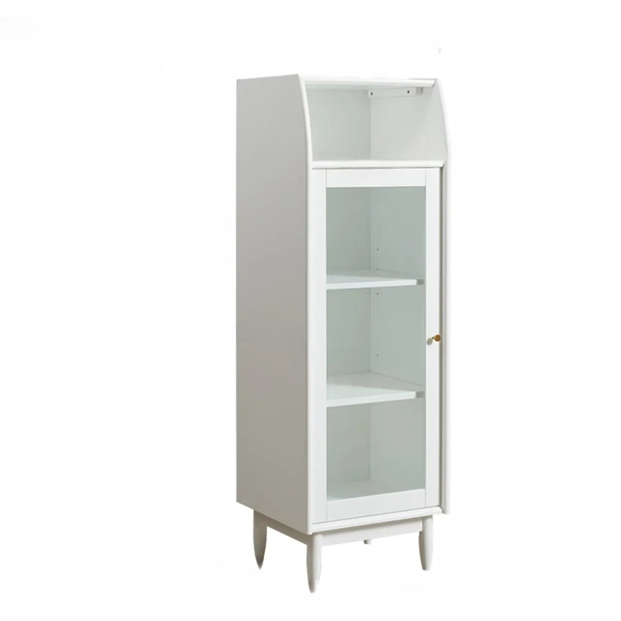 Modern Vertical Gray Wood Rectangle Closed Bookcase Image - 6
