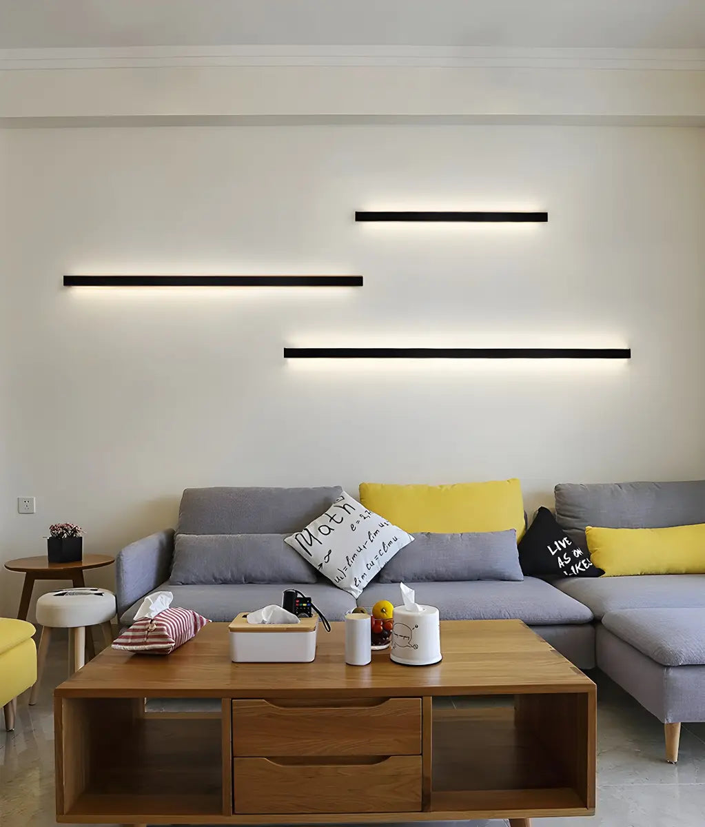 Minimalist Vertical Metal LED Wall Light Fixture Image - 18