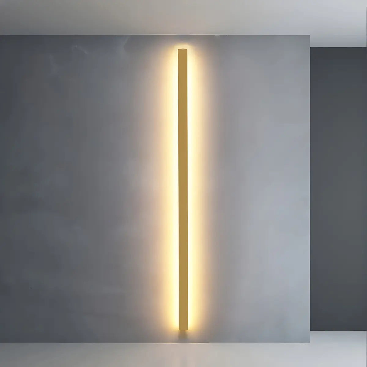 Minimalist Vertical Metal LED Wall Light Fixture Image - 3