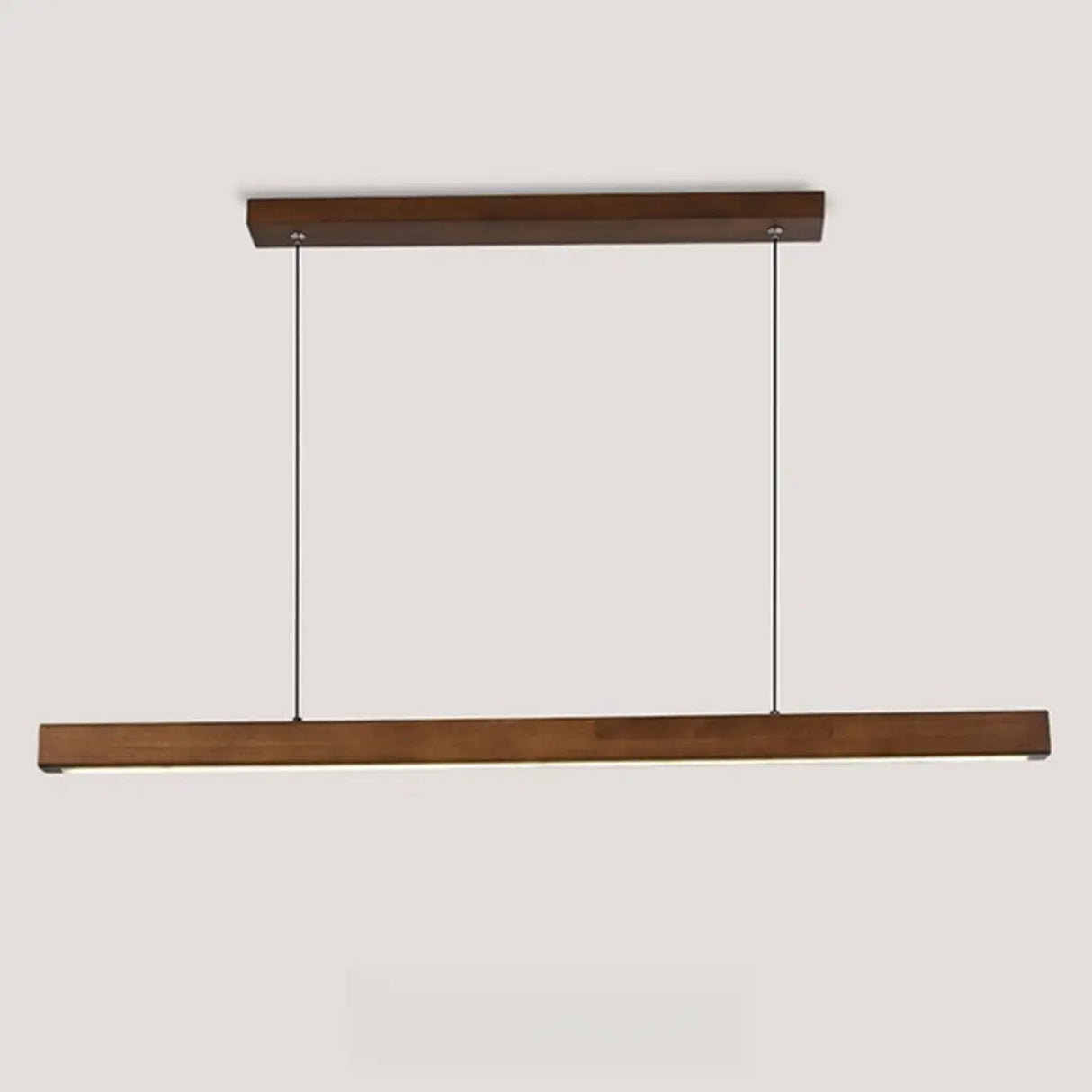 Modern Walnut Wooden Linear Island Hanging Light Image - 13