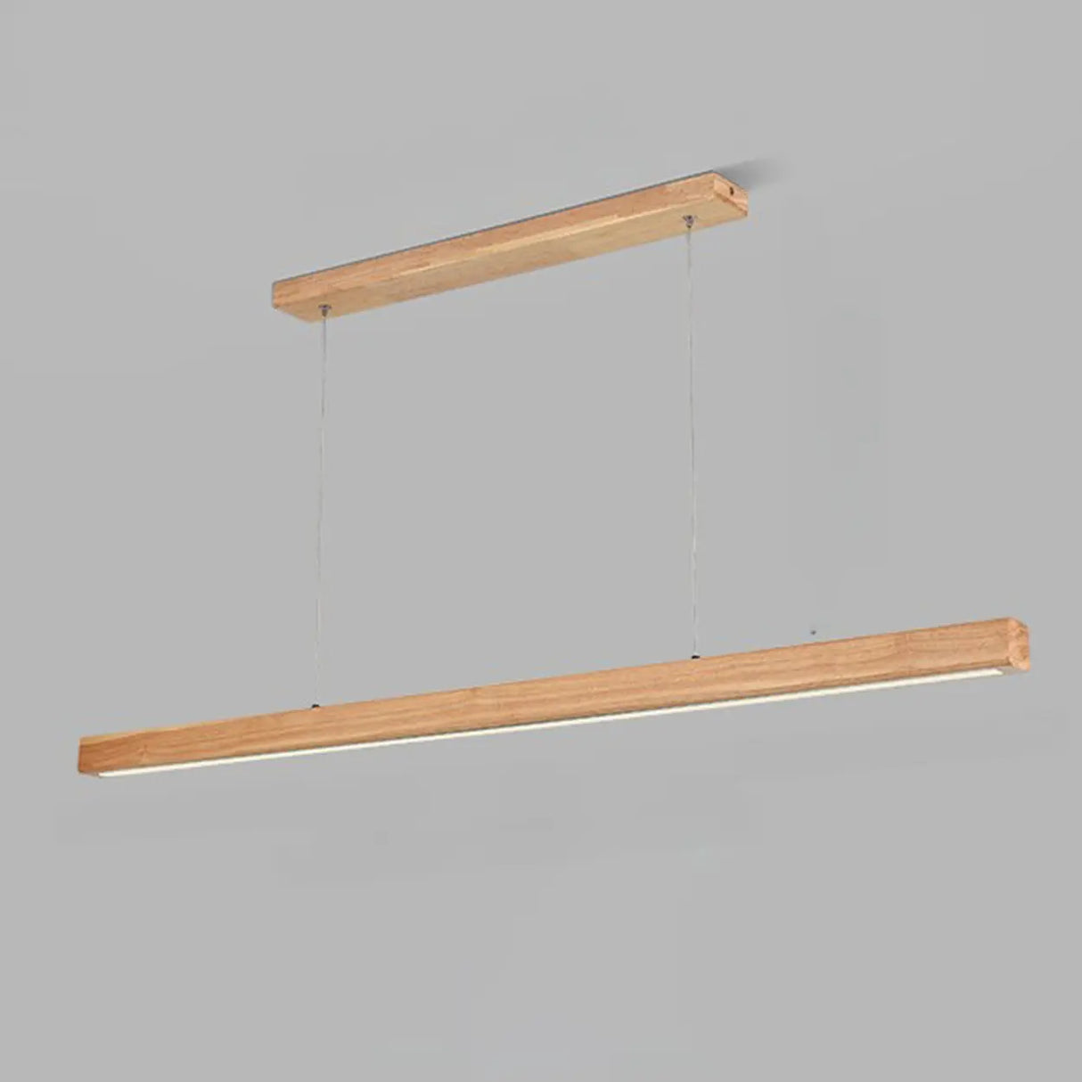 Modern Walnut Wooden Linear Island Hanging Light Image - 7