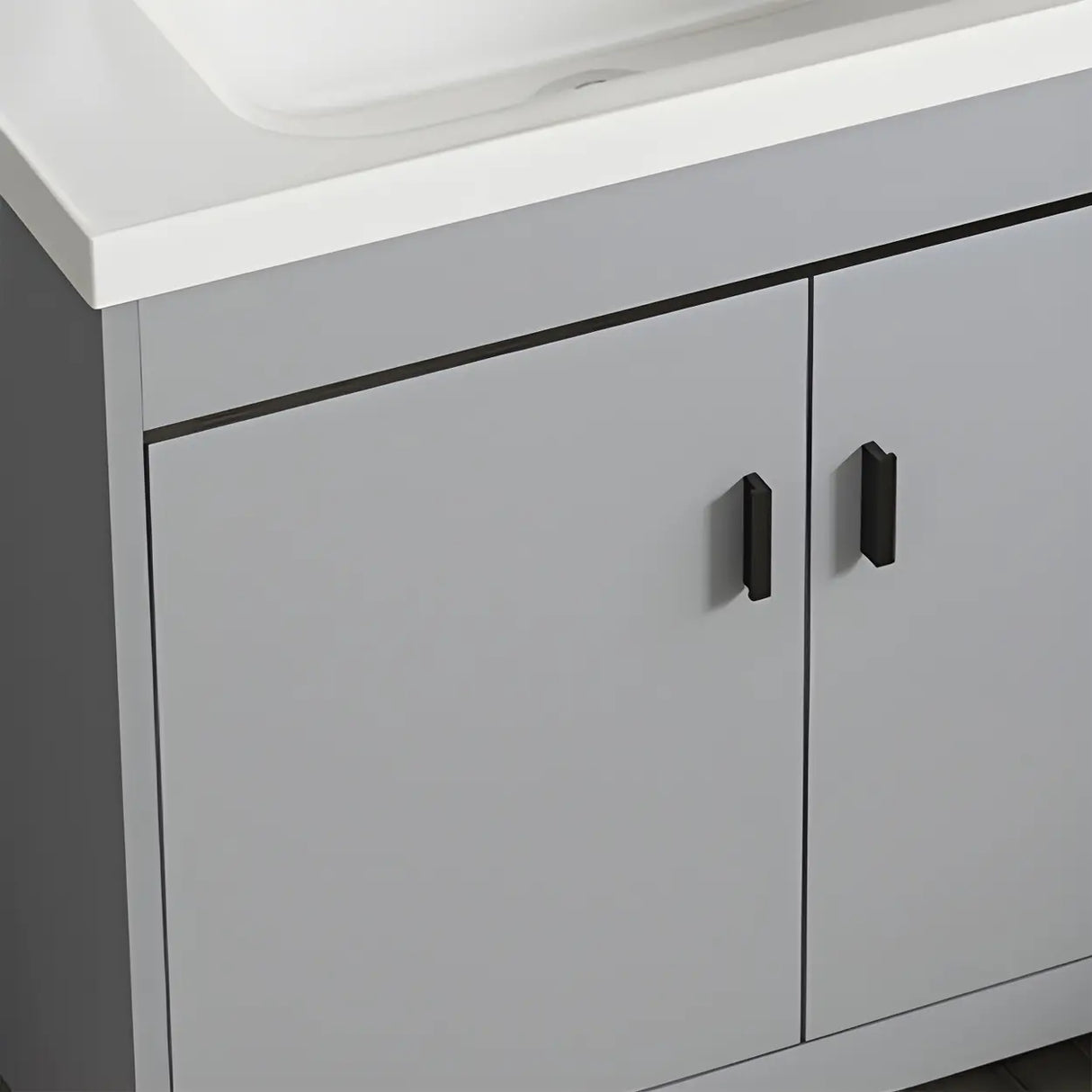Modern Warp Resistant Freestanding Storage Bath Sink Vanity Image - 15