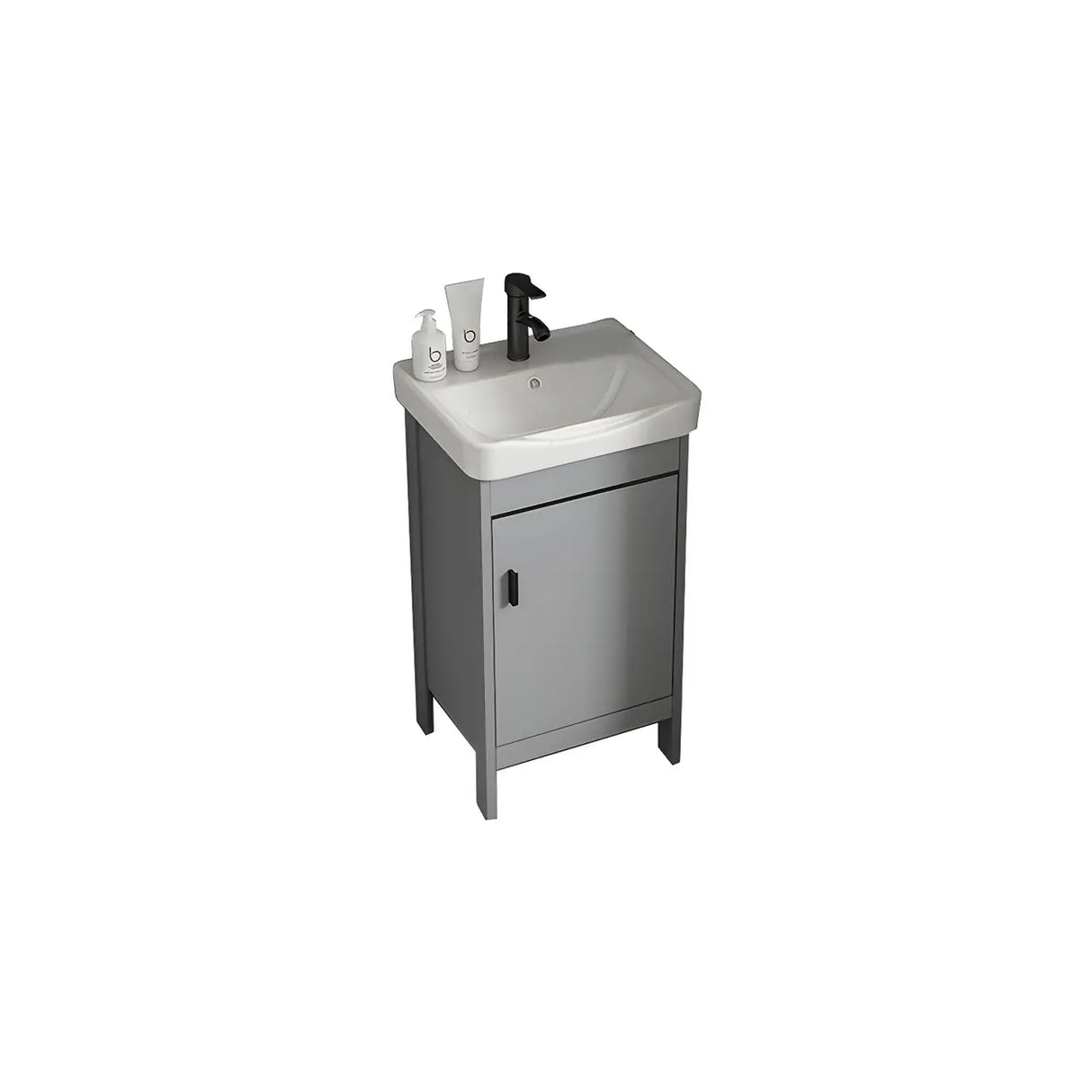 Modern Warp Resistant Freestanding Storage Bath Sink Vanity Image - 19