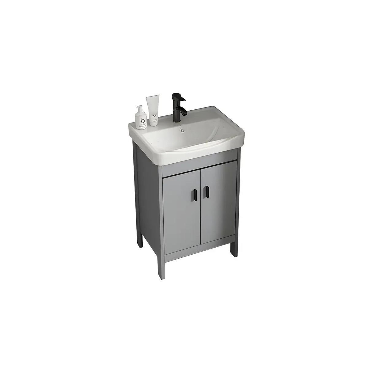 Modern Warp Resistant Freestanding Storage Bath Sink Vanity Image - 21