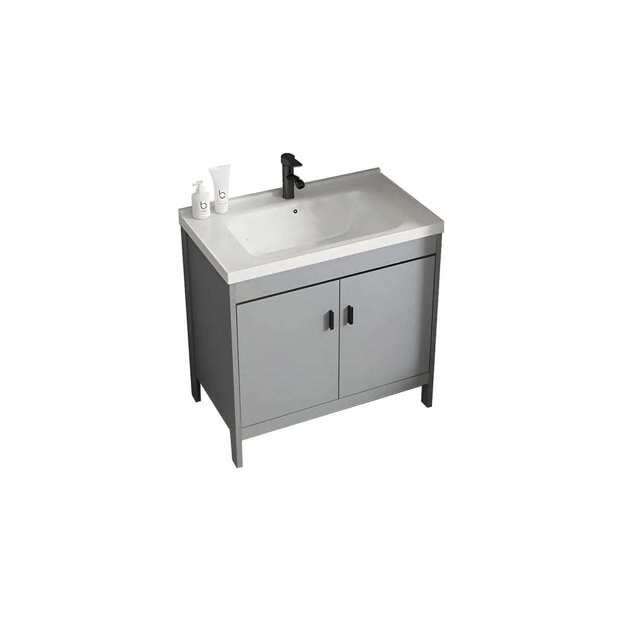 Modern Warp Resistant Freestanding Storage Bath Sink Vanity Image - 23