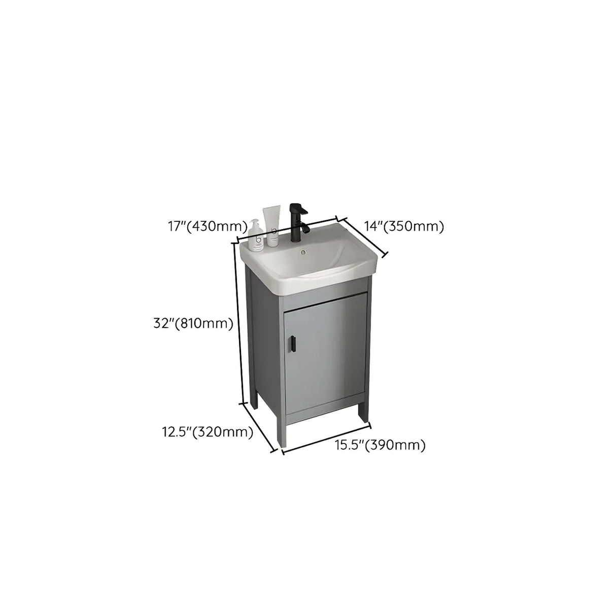 Modern Warp Resistant Freestanding Storage Bath Sink Vanity