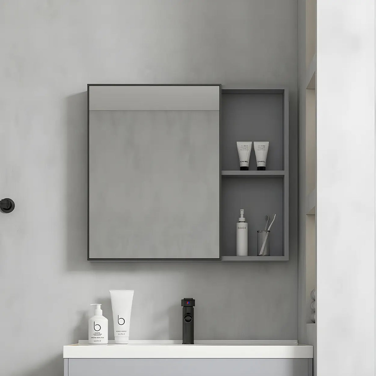 Modern Warp Resistant Freestanding Storage Bath Sink Vanity Image - 7