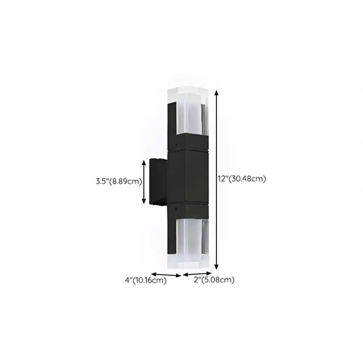 Modern Waterproof Rectangular Outdoor Wall Sconce Image - 12