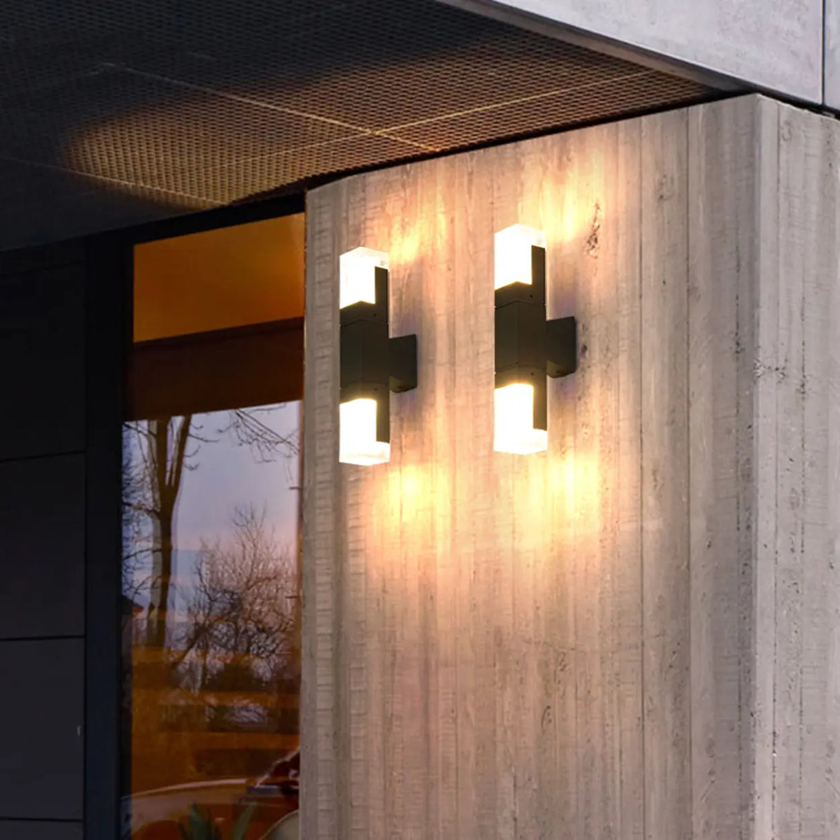 Modern Waterproof Rectangular Outdoor Wall Sconce Image - 4