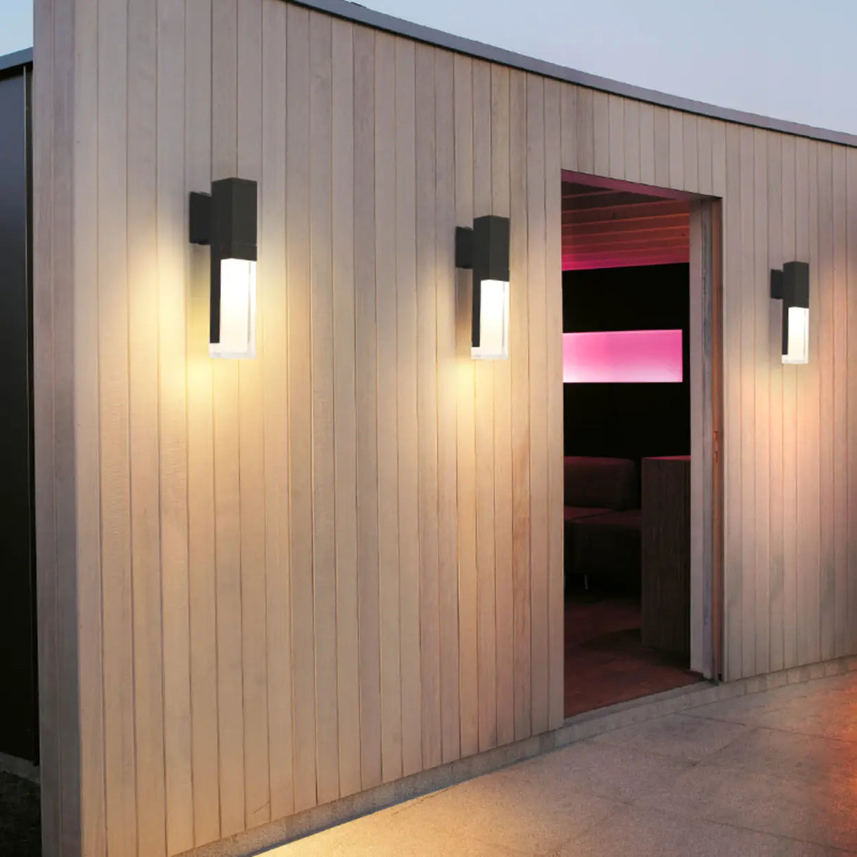 Modern Waterproof Rectangular Outdoor Wall Sconce Image - 5