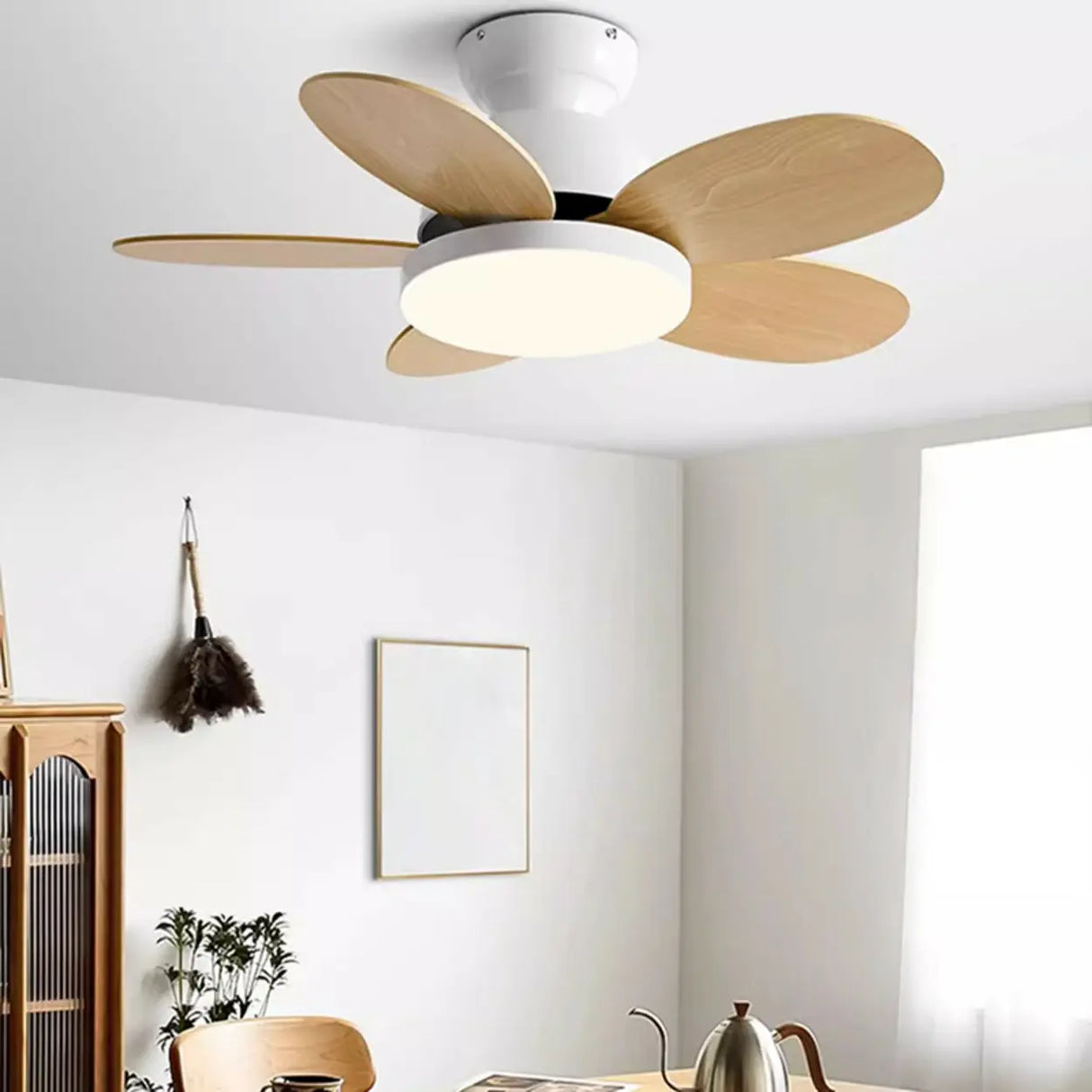 Modern Whimsical Multi-Color LED Kids Ceiling Fan Image - 4