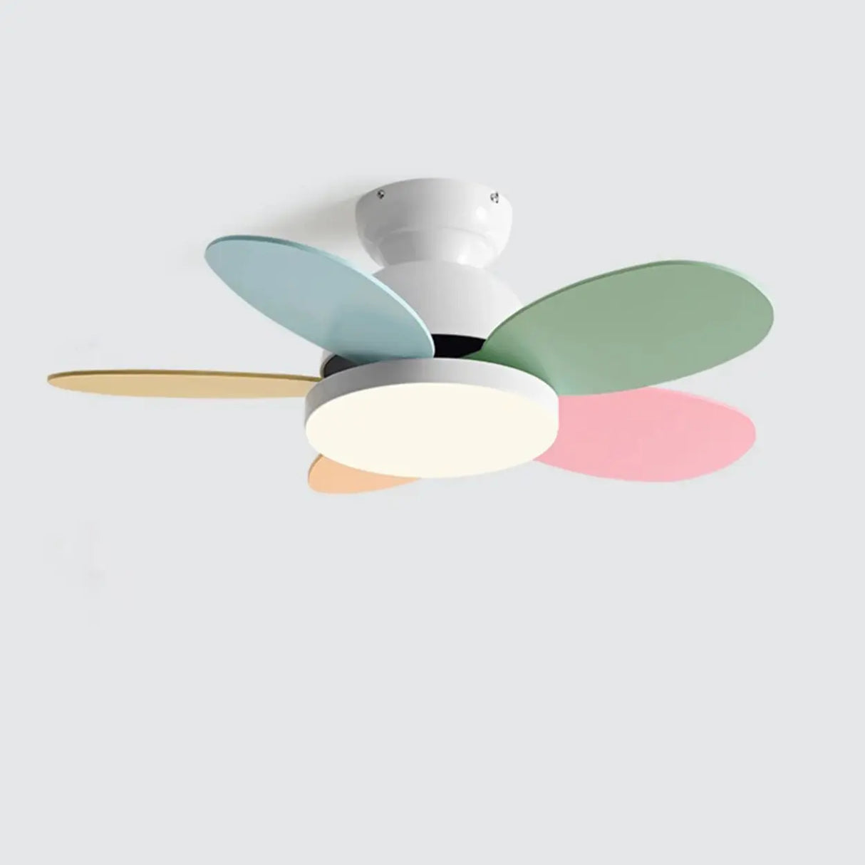 Modern Whimsical Multi-Color LED Kids Ceiling Fan Image - 8