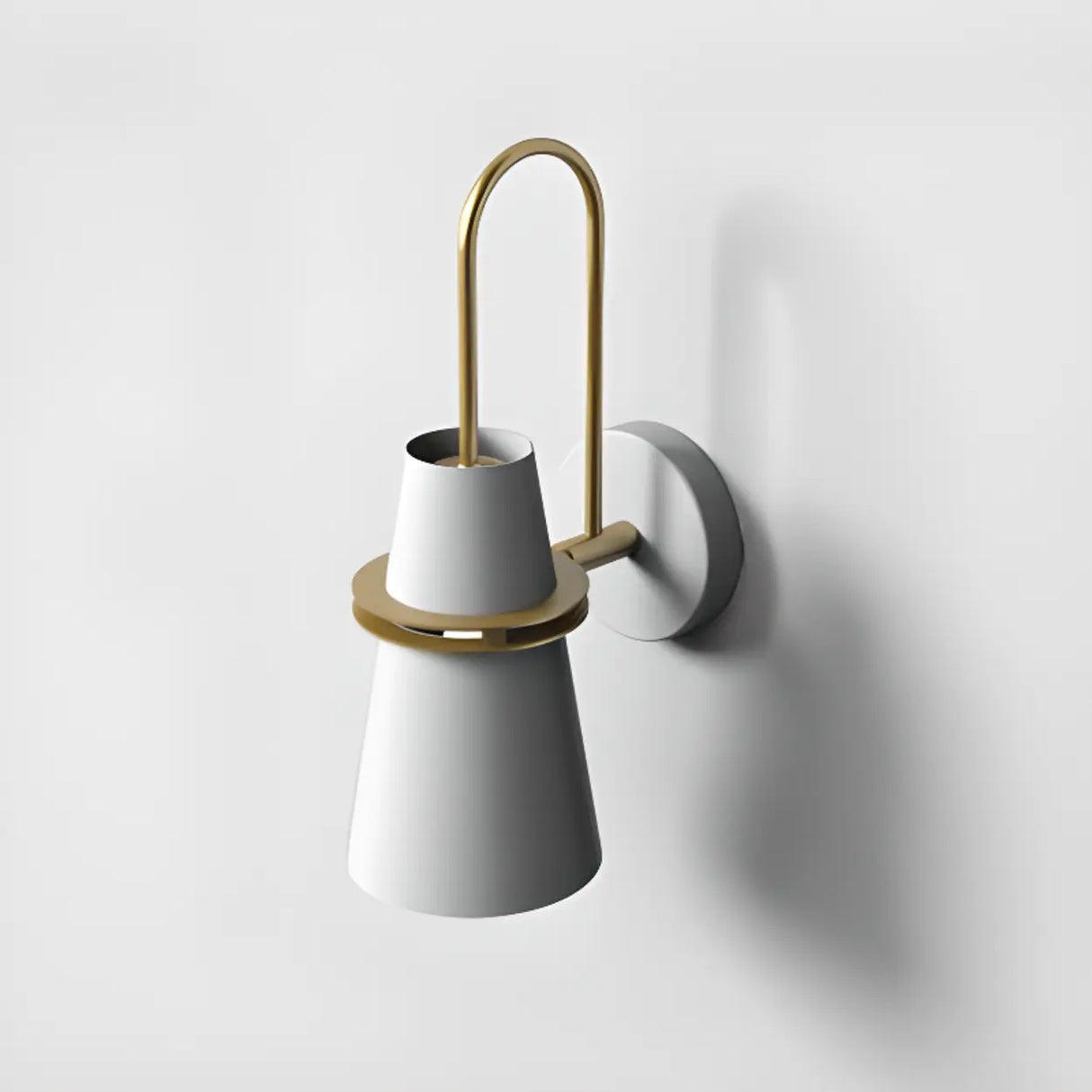 Modern White and Gold Vanity Wall Sconce Light Image - 6