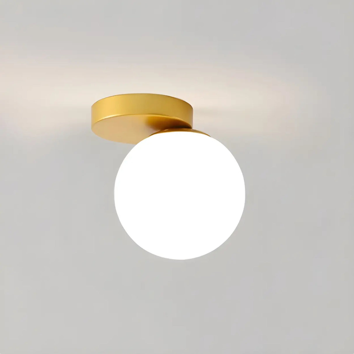 Modern White Bubble Glass Flush Mount Ceiling Light Image - 10