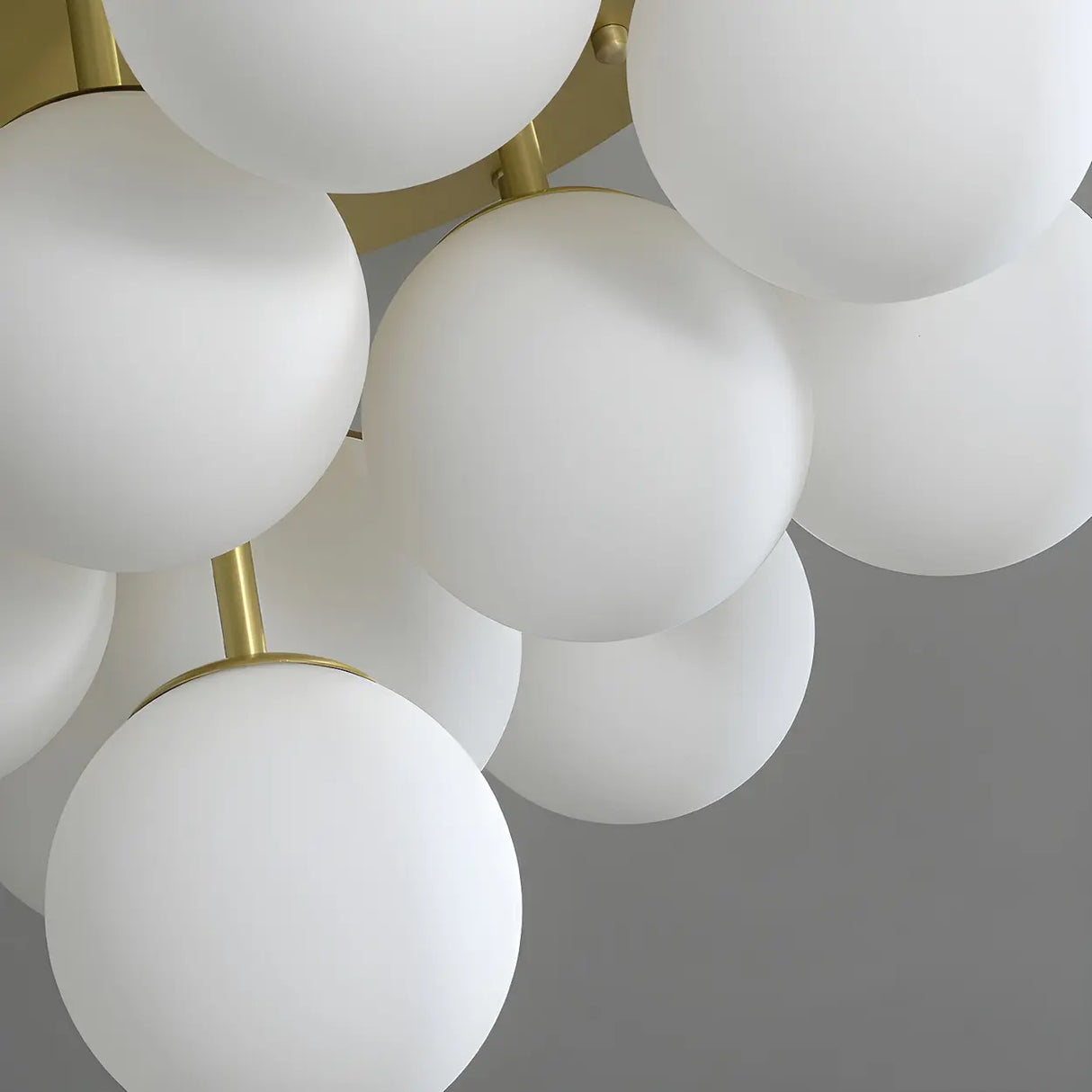 Modern White Bubble Glass Flush Mount Ceiling Light Image - 4