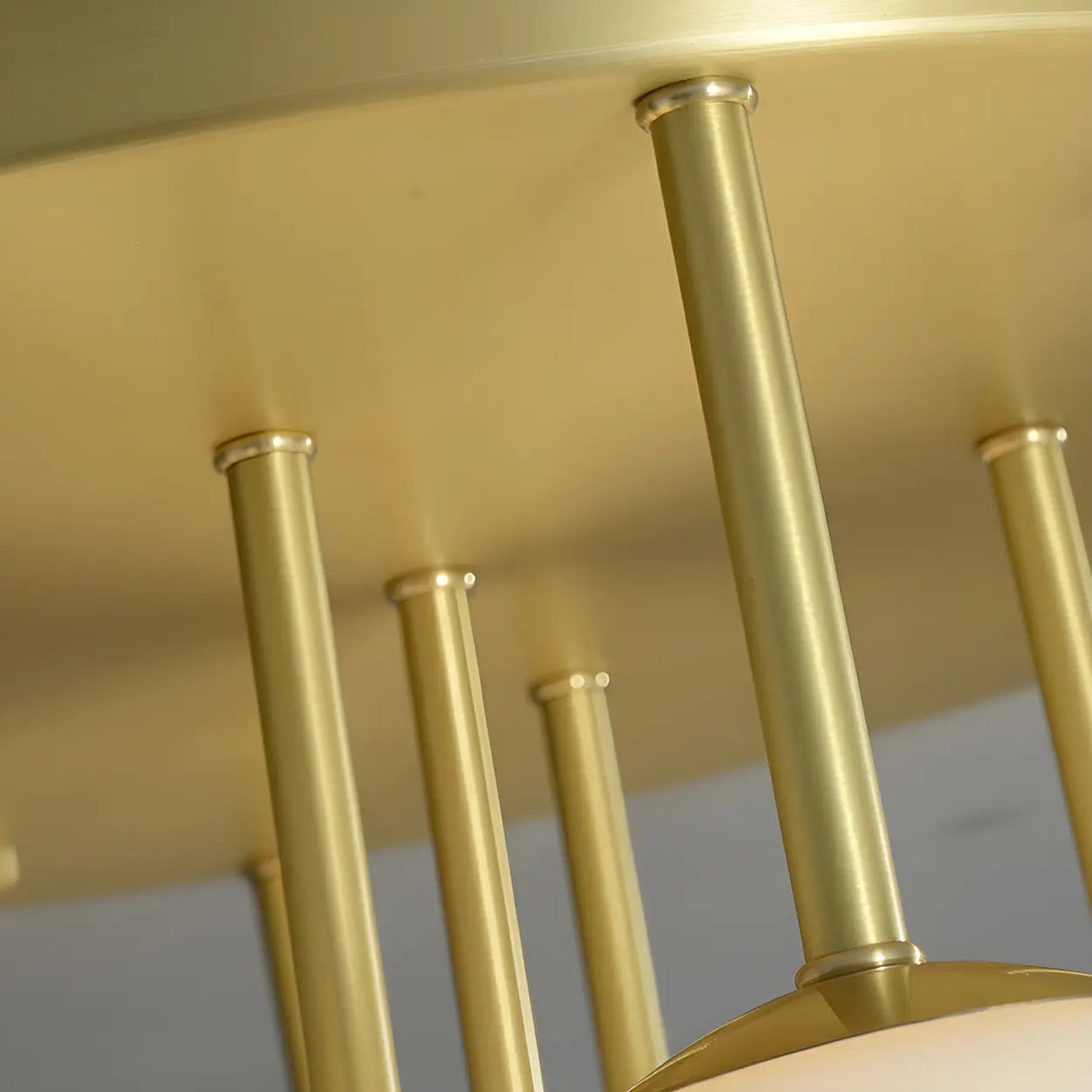 Modern White Bubble Glass Flush Mount Ceiling Light Image - 6