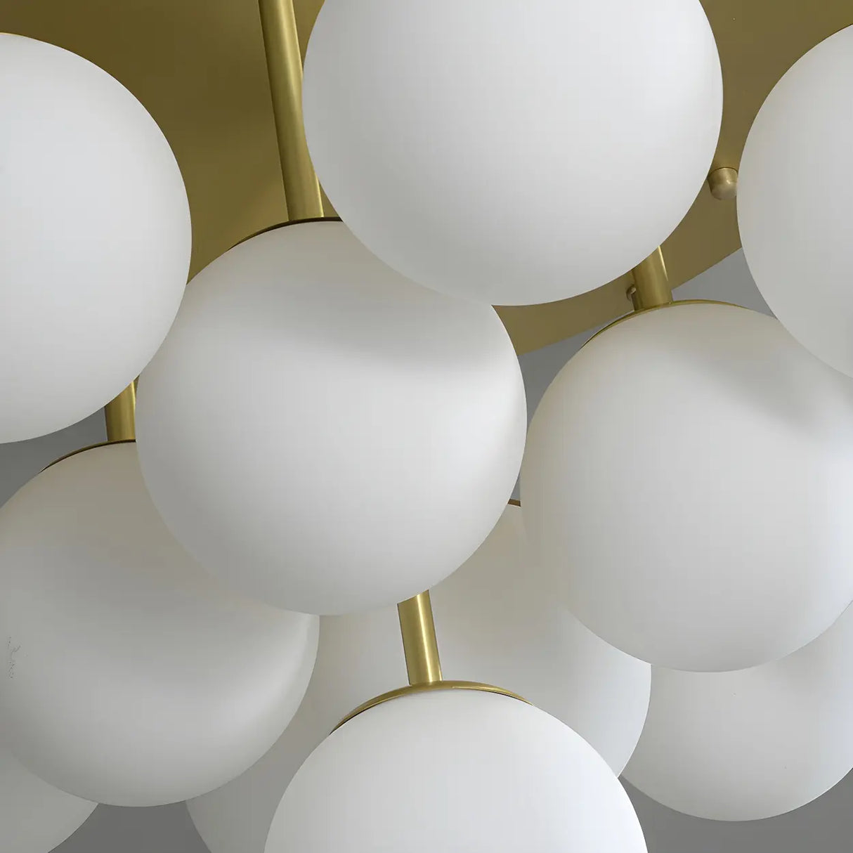 Modern White Bubble Glass Flush Mount Ceiling Light Image - 7