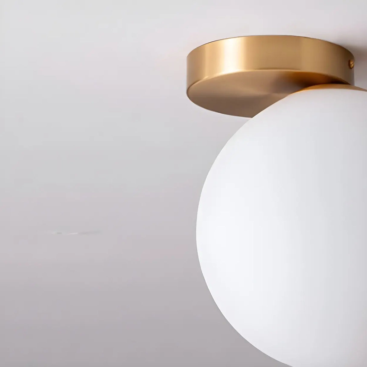 Modern White Bubble Glass Flush Mount Ceiling Light Image - 8