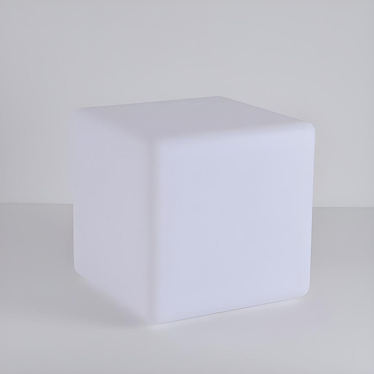 Modern White Cube LED Floor Lamp with Foot Switch Image - 6