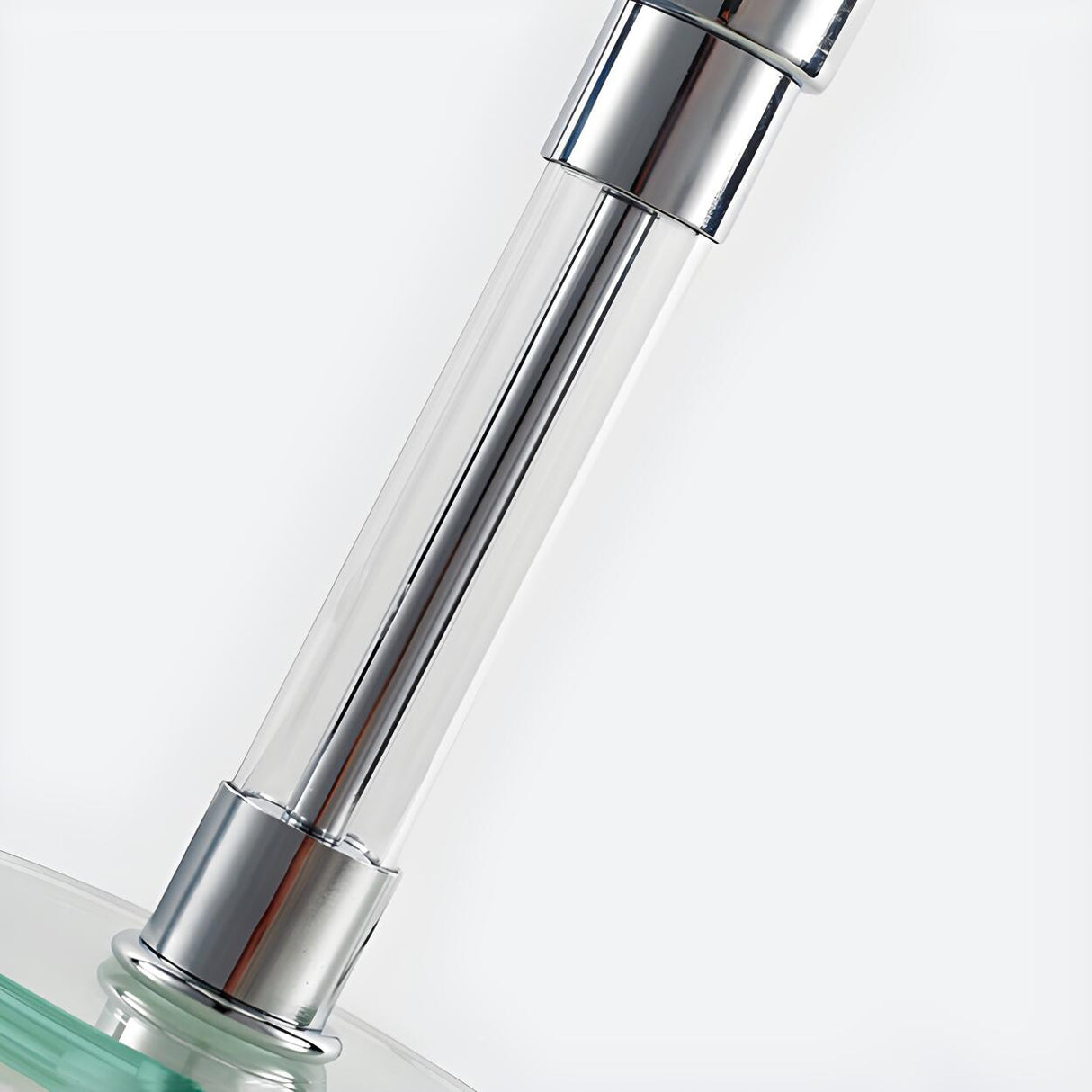 Modern White Dome Glass Shade Clear Base Table Lamp Image - 10