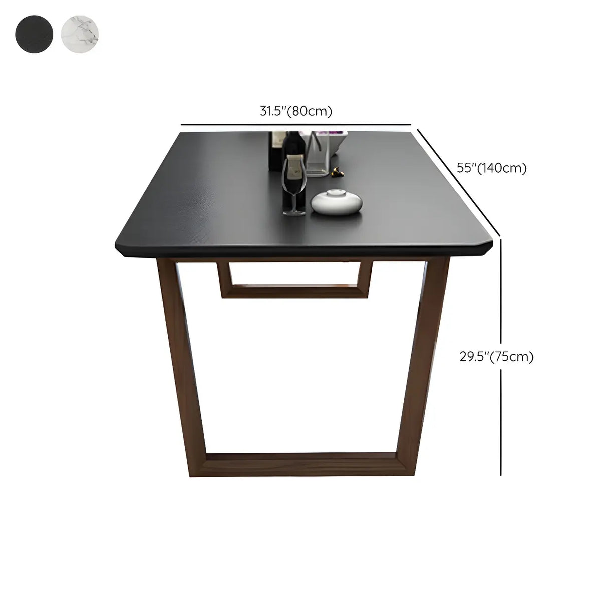 Modern White Elegant Rectangle Stone Dining Table Image - 12