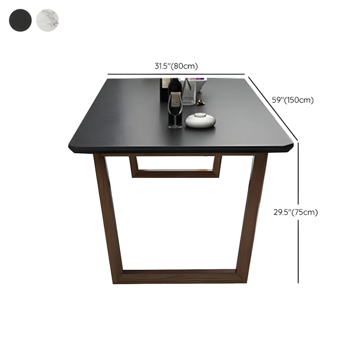 Modern White Elegant Rectangle Stone Dining Table Image - 13
