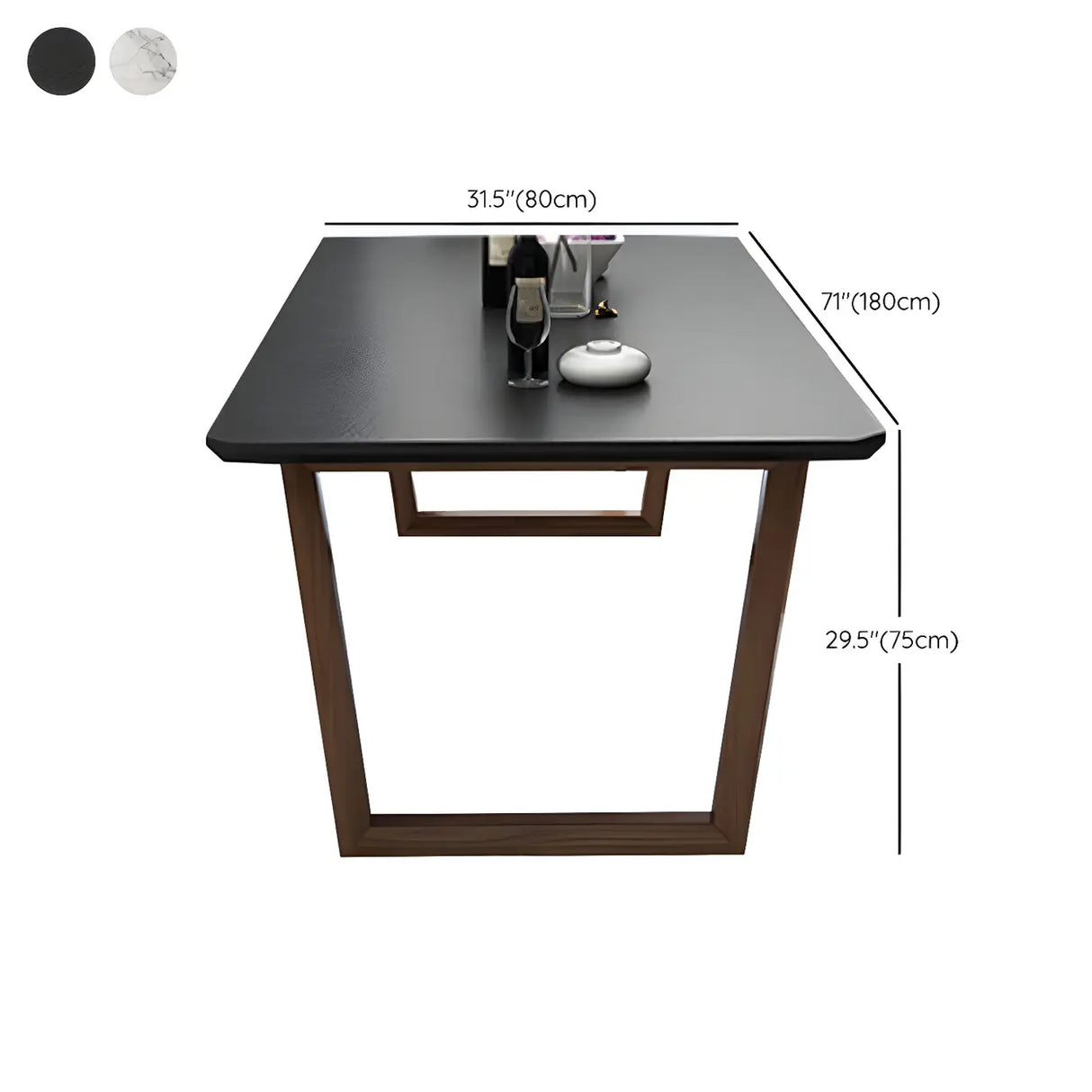 Modern White Elegant Rectangle Stone Dining Table Image - 15