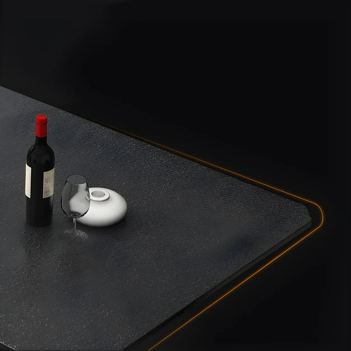 Modern White Elegant Rectangle Stone Dining Table Image - 6