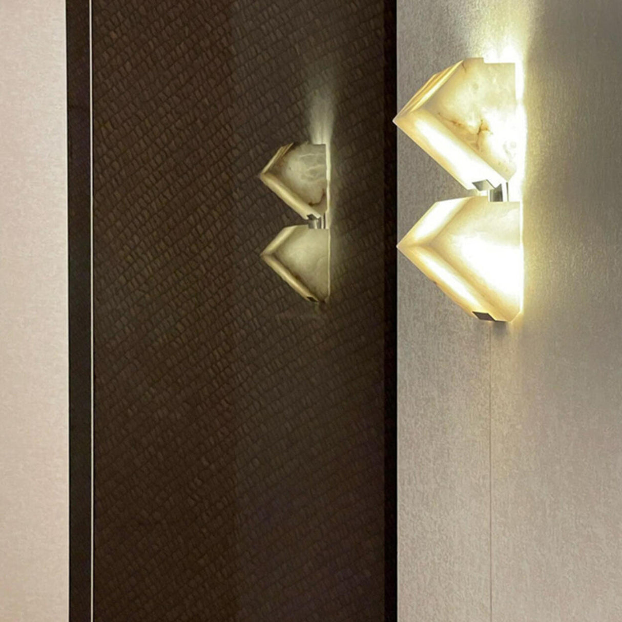 Modern White Geometric Metal Wall Light LED Sconce Image - 15