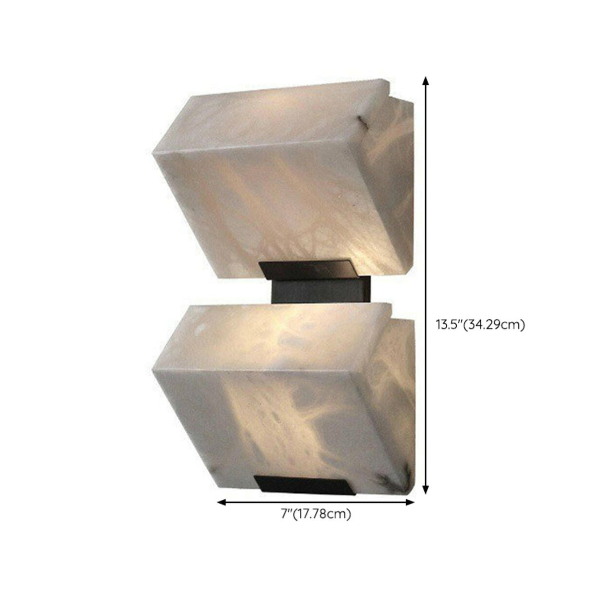 Modern White Geometric Metal Wall Light LED Sconce Image - 17