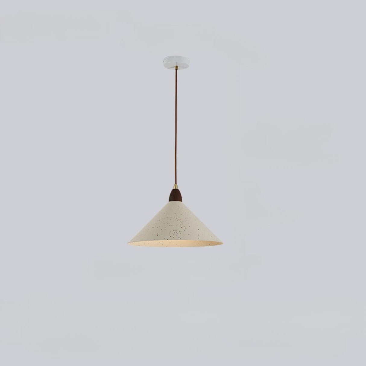 Modern White Metal Cone Pendant Light Adjustable Height Image - 6