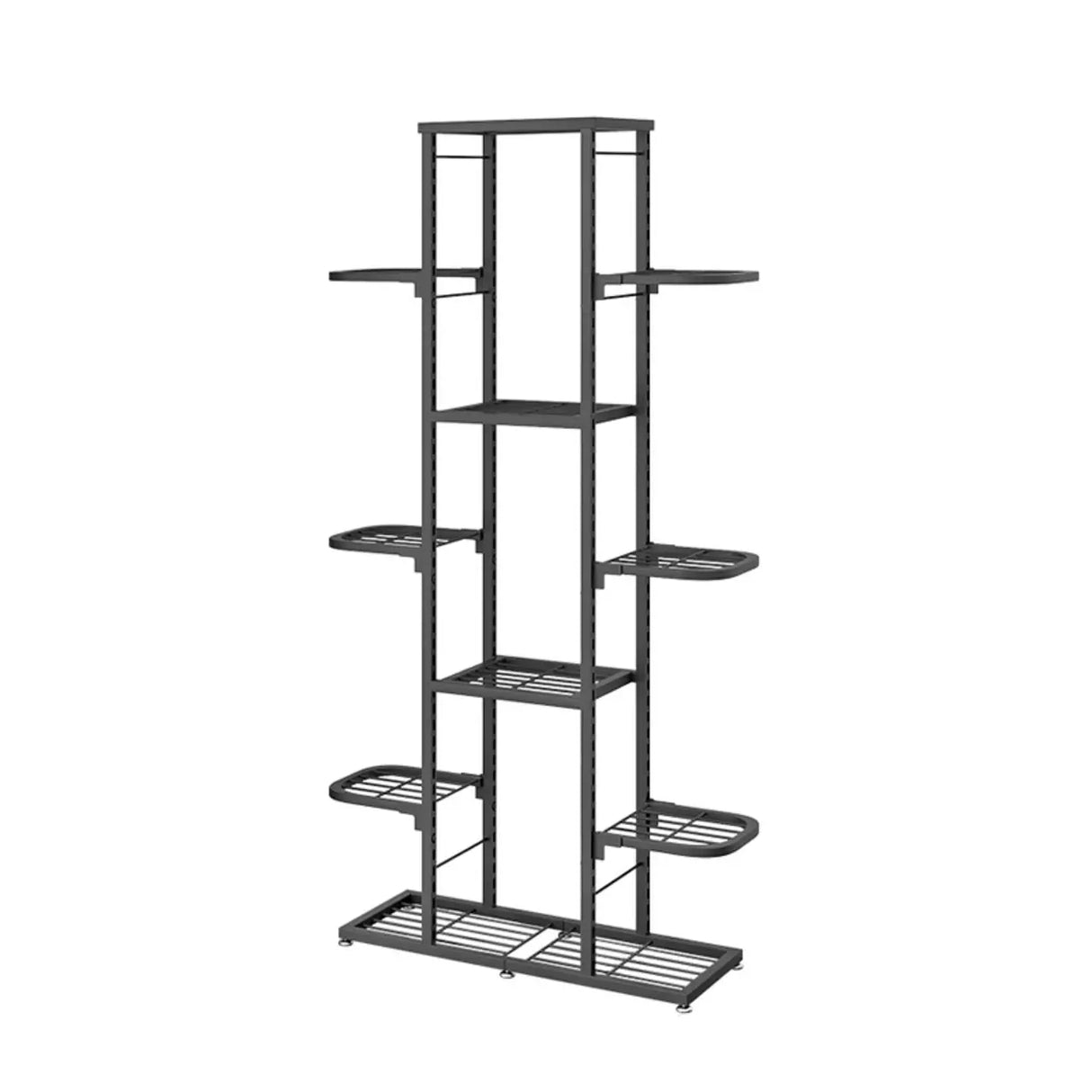 Modern White Multi-Level Metal Storage Plant Stand Image - 11