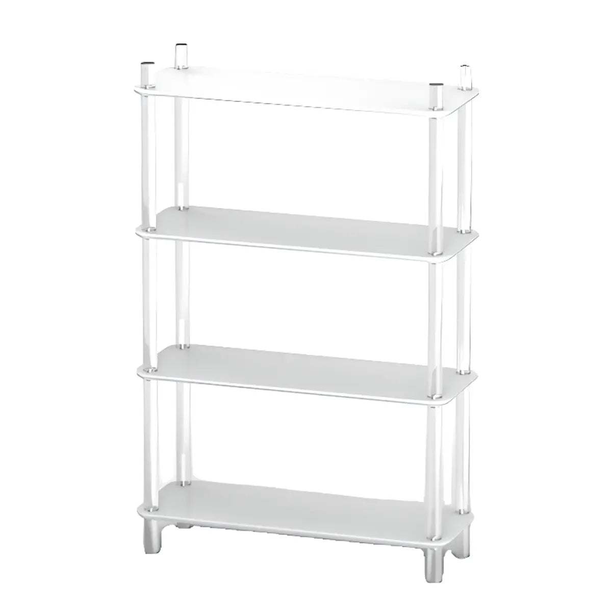 Modern White Simple Open Back Wide Display Bookshelf Image - 3