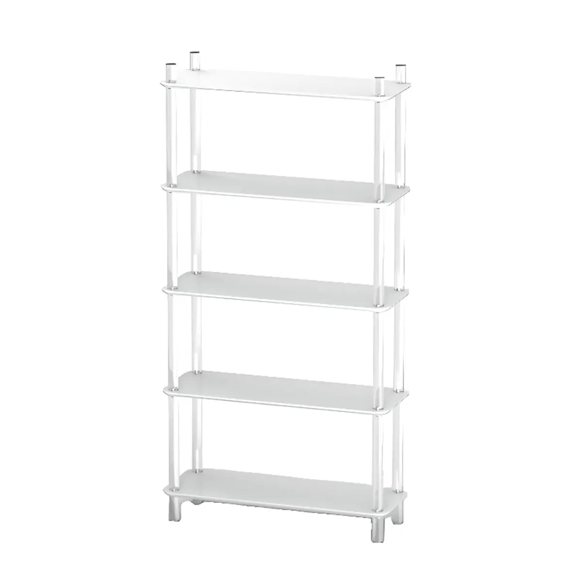 Modern White Simple Open Back Wide Display Bookshelf Image - 5