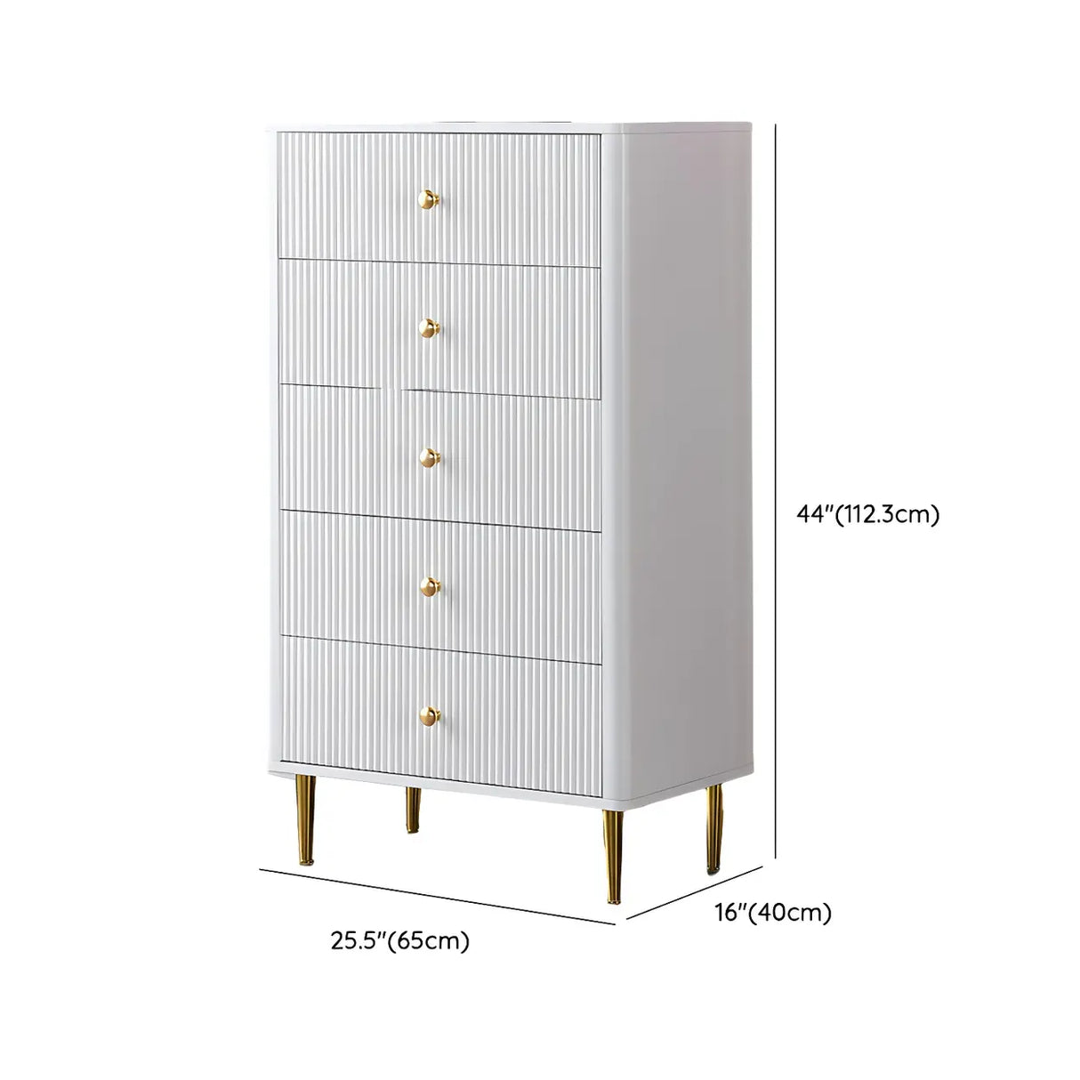 Modern White Wood Brass Handle Storage Dressers Image - 14