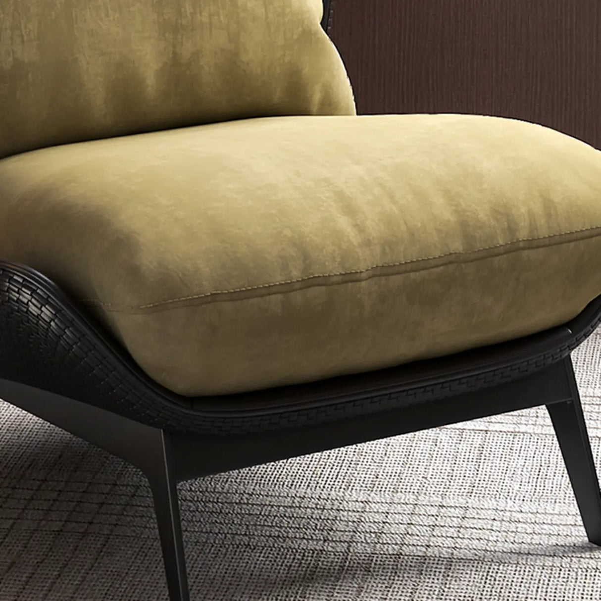 Modern Wide Removable Cushions Black Recliner Accent Chair Image - 10