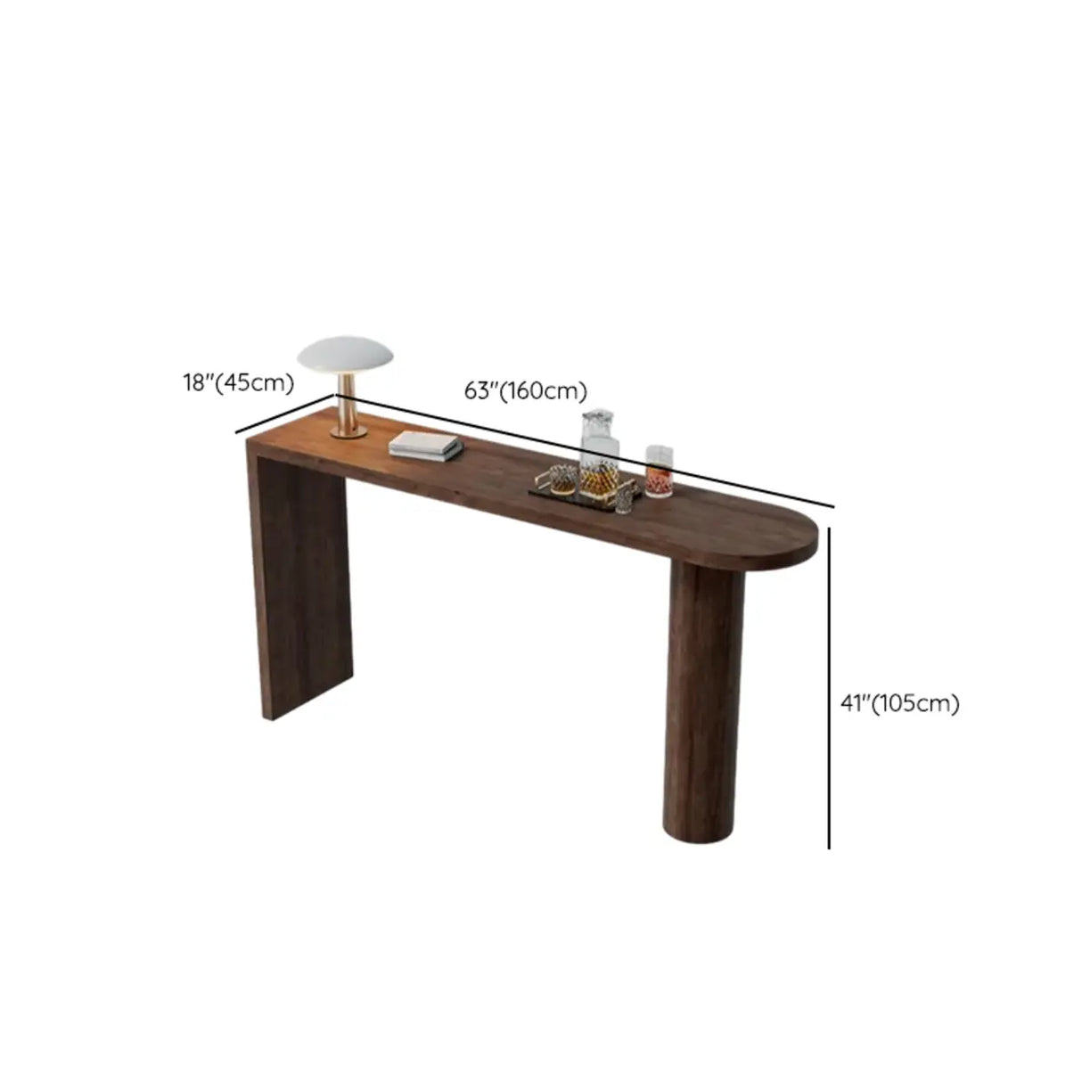 Modern Wood Bar Table Set with 2 Upholstered Stools, Brown Image - 9