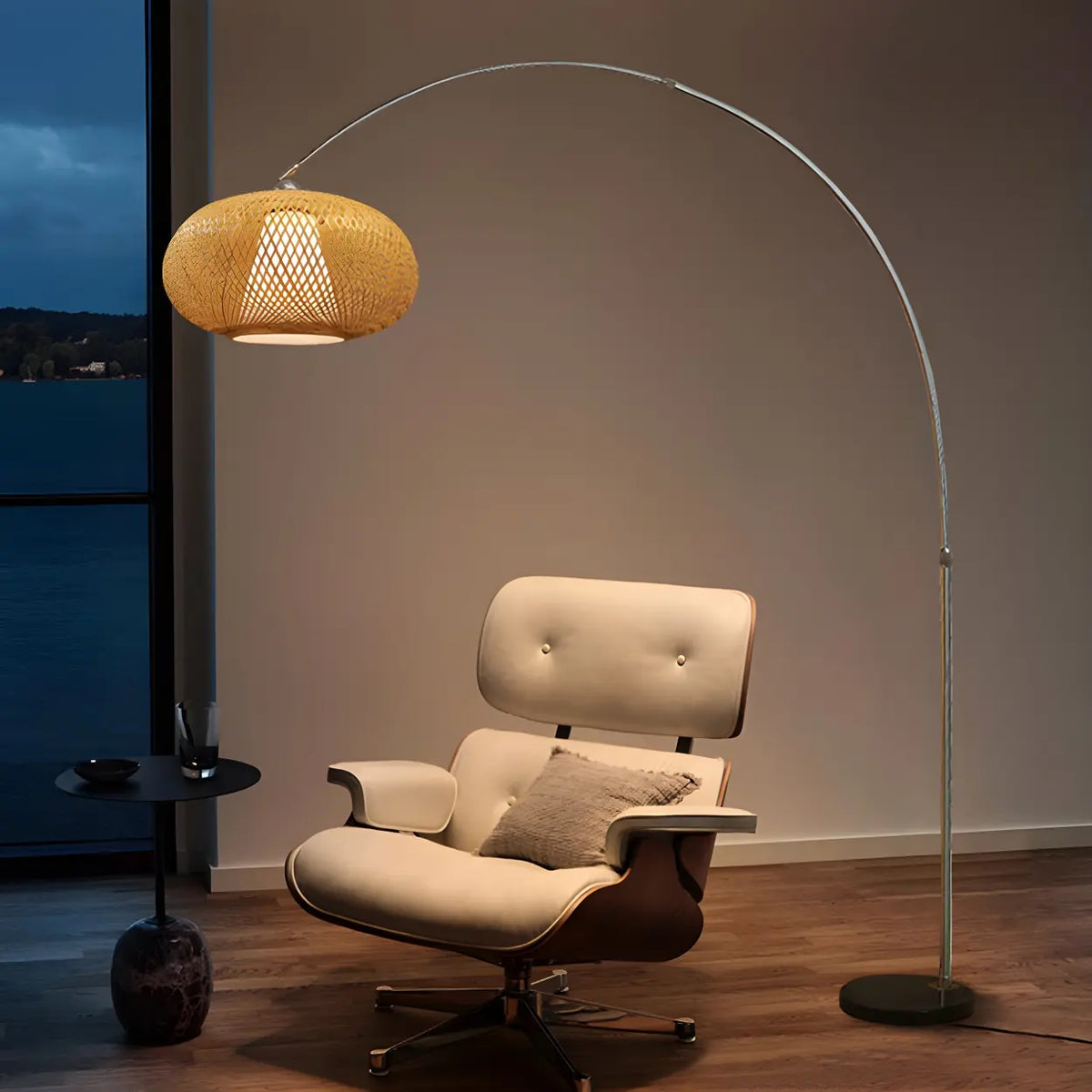 Bamboo arc floor lamp 2025