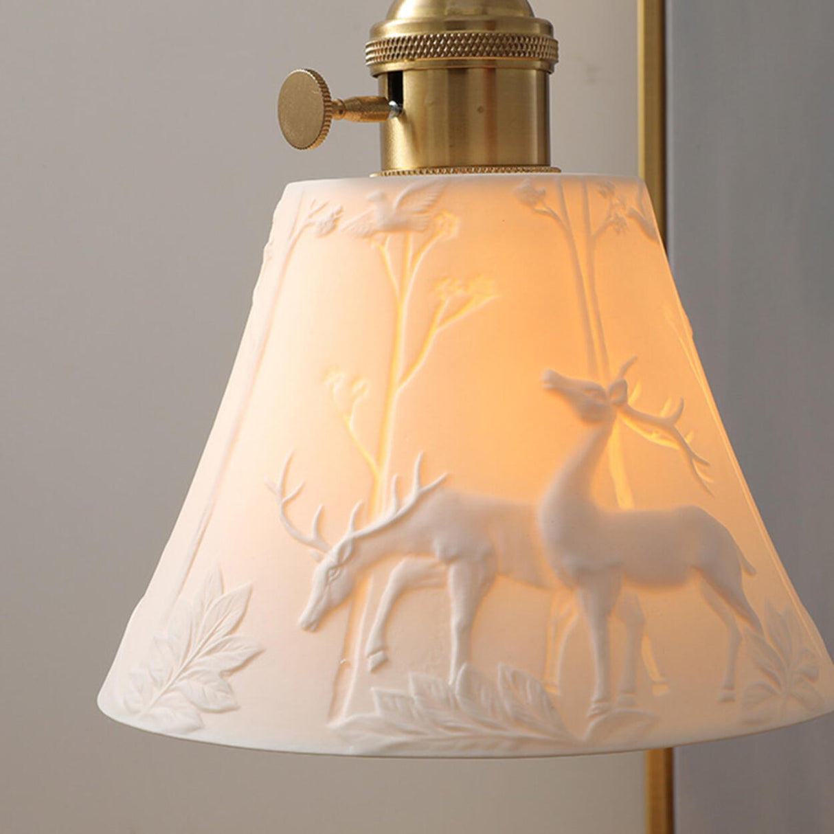 Modern Wood Cone Rope Ceramic Pendant Lights Image - 7