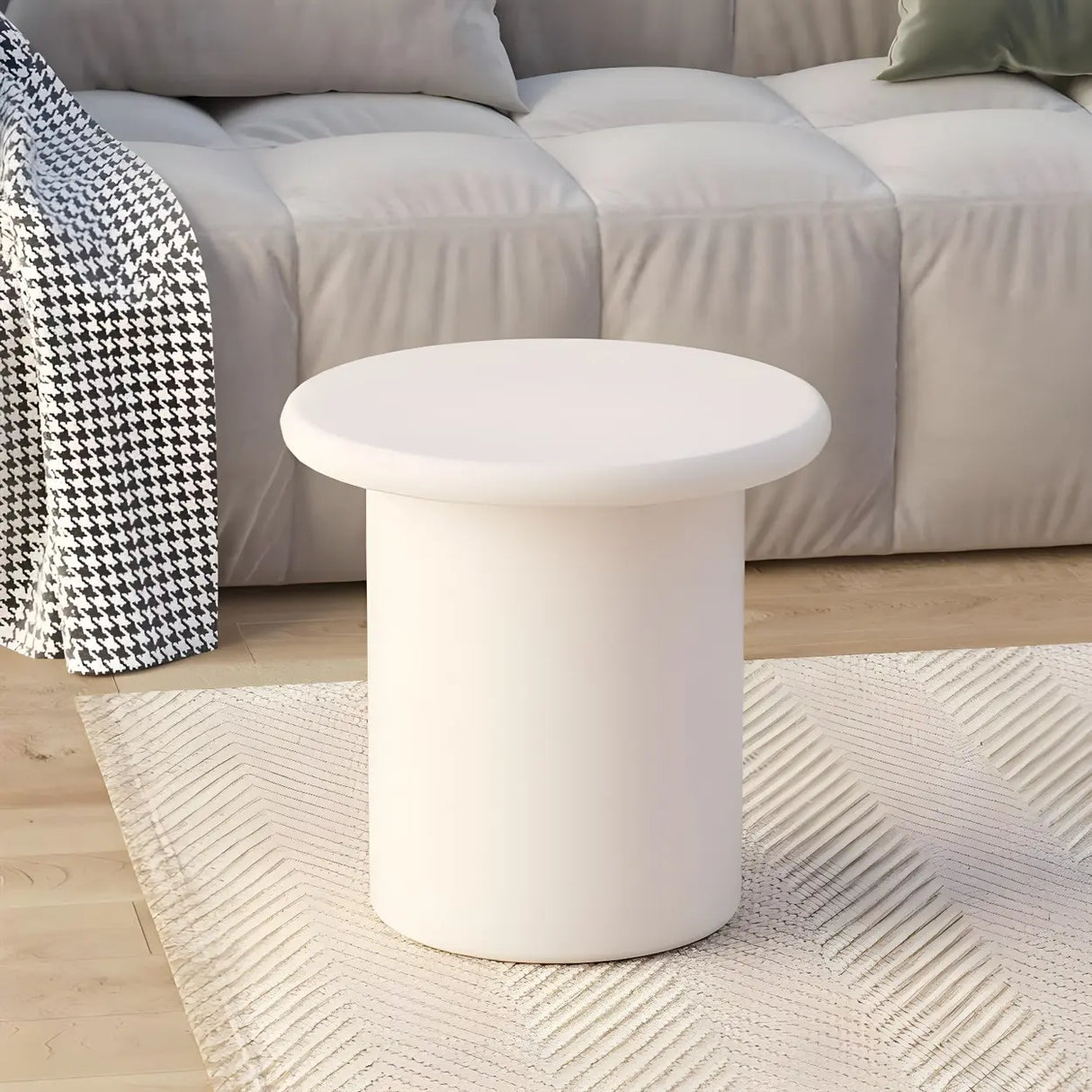 Modern Wood Free Form Coffee Table with Three Legs Image - 5